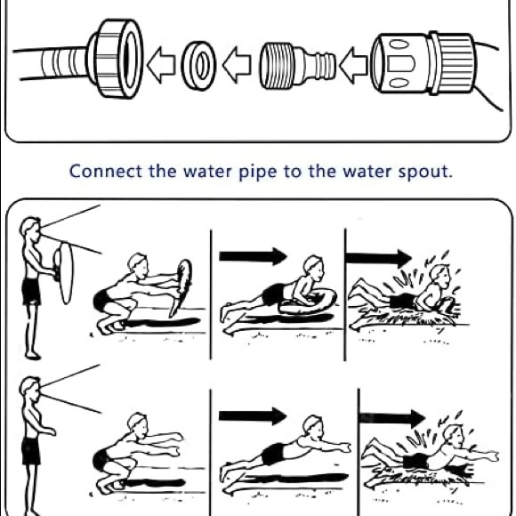 Slip Water Slides for Kids Backyard,16ft Outdoor Splash Lawn Waterslide,Inflatab - Picture 6 of 7